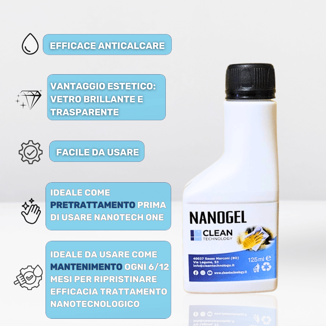 Nanogel-trattamento anticalcare 125 ml + garanzia estesa a 90 giorni