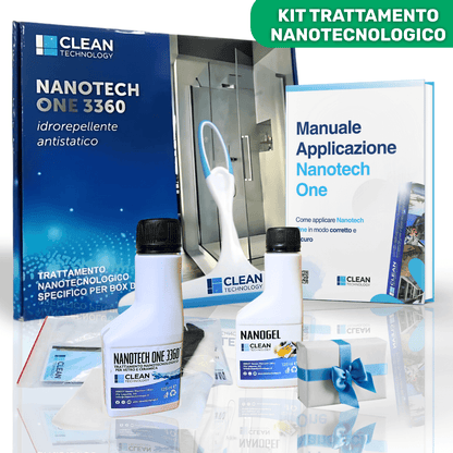 Kit  Nanogel + Nanotech One 3360 - Vetro e ceramica perfetti e brillanti per anni con 1 applicazione