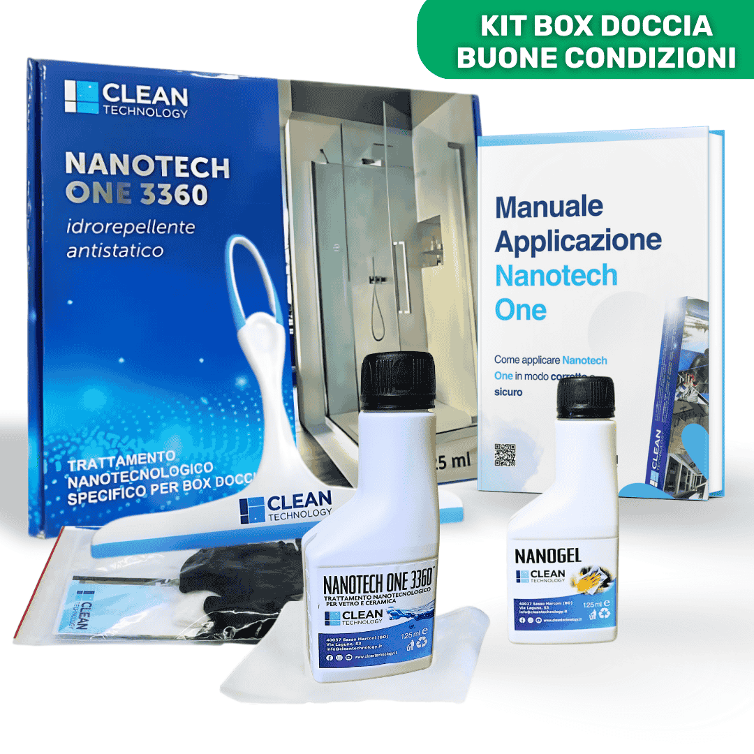 KIT PER VETRO BOX DOCCIA  NUOVO O IN BUONE CONDIZIONI CON POCO CALCARE