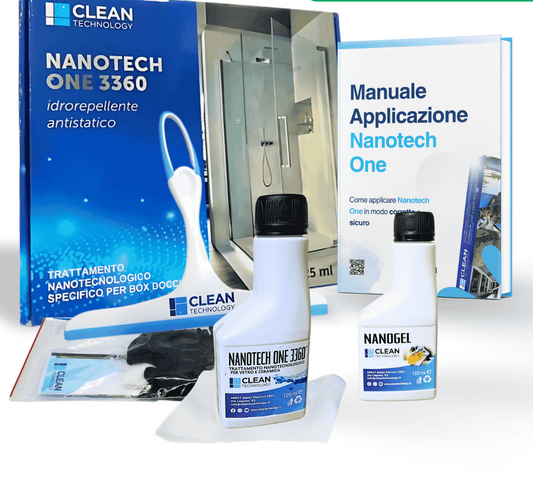 Kit Nanogel + Nanotech One 3360 - Vetro e ceramica perfetti e brillanti per anni con 1 applicazione