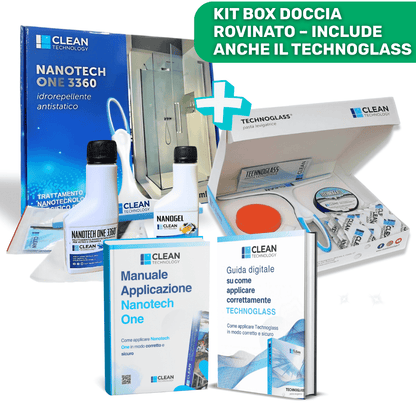 KIT BOX DOCCIA NANOTECH ONE  125 ml - VETRI E CERAMICA PERFETTI PER ANNI CON 1 SOLA APPLICAZIONE