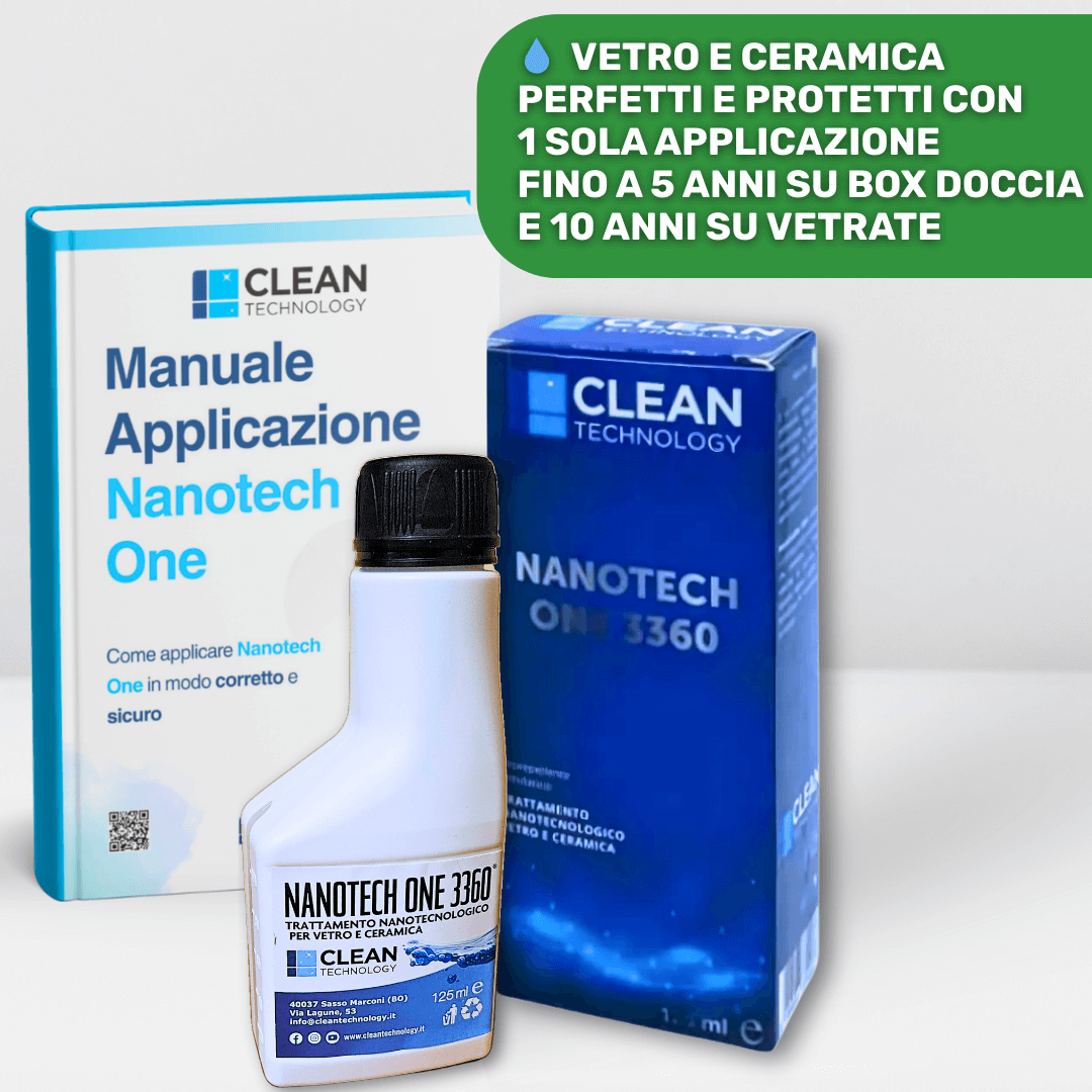 NANOTECH ONE 3360- TRATTAMENTO NANOTECNOLOGICO VETRI E CERAMICHE-125 ml - SCONTATO 35%