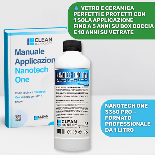 Flacone Nanotech One da 1 litro, formato professionale, con manuale